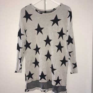 H&M Grey Star Long sleeve with side slits details